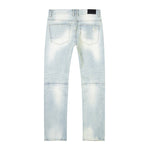 Distressed Rip & Repair Slim Tapered Denim Jeans