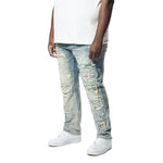 Big and Tall - Distressed Rip & Repair Denim Jeans