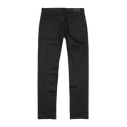 Smoke Rise Distressed Rip & Repair Easy Slim Denim Jeans - Jet Black