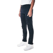 Smoke Rise Distressed Rip & Repair Easy Slim Denim Jeans - Jet Black