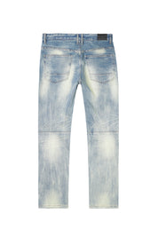 Big and Tall - Distressed Rip & Repair Denim Jeans -Suffolk Blue