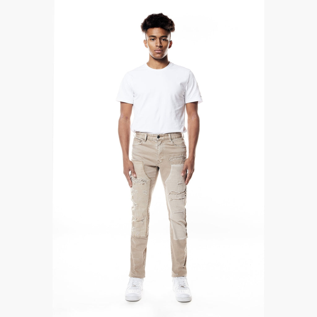 Smoke Rise Mixed Media Double Knee Twill Pants