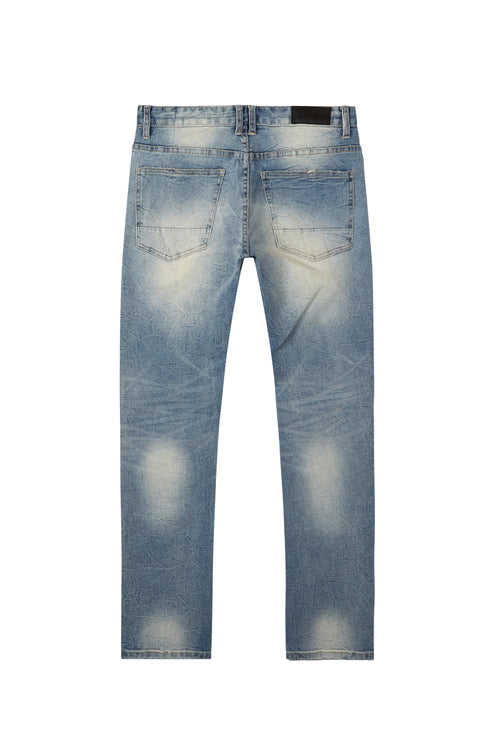 Varsity Slim Tapered Denim Jeans