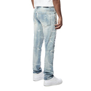 Smoke Rise Rip & Repaired Lightning Washed Denim Jeans