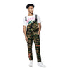 Printed Utility Twill Cargo Overalls
