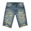 Distressed Rip & Repair Denim Shorts