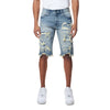 Distressed Rip & Repair Denim Shorts