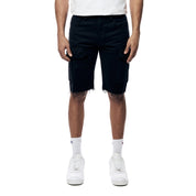 Smoke Rise Garment Washed Twill Cargo Shorts - Black