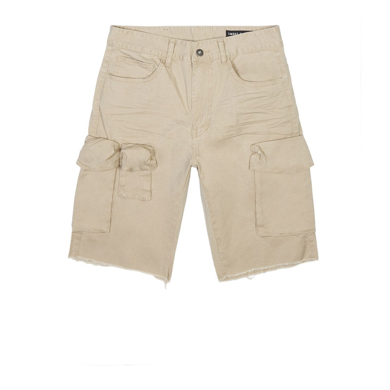 Smoke Rise Garment Washed Twill Cargo Shorts - Sand