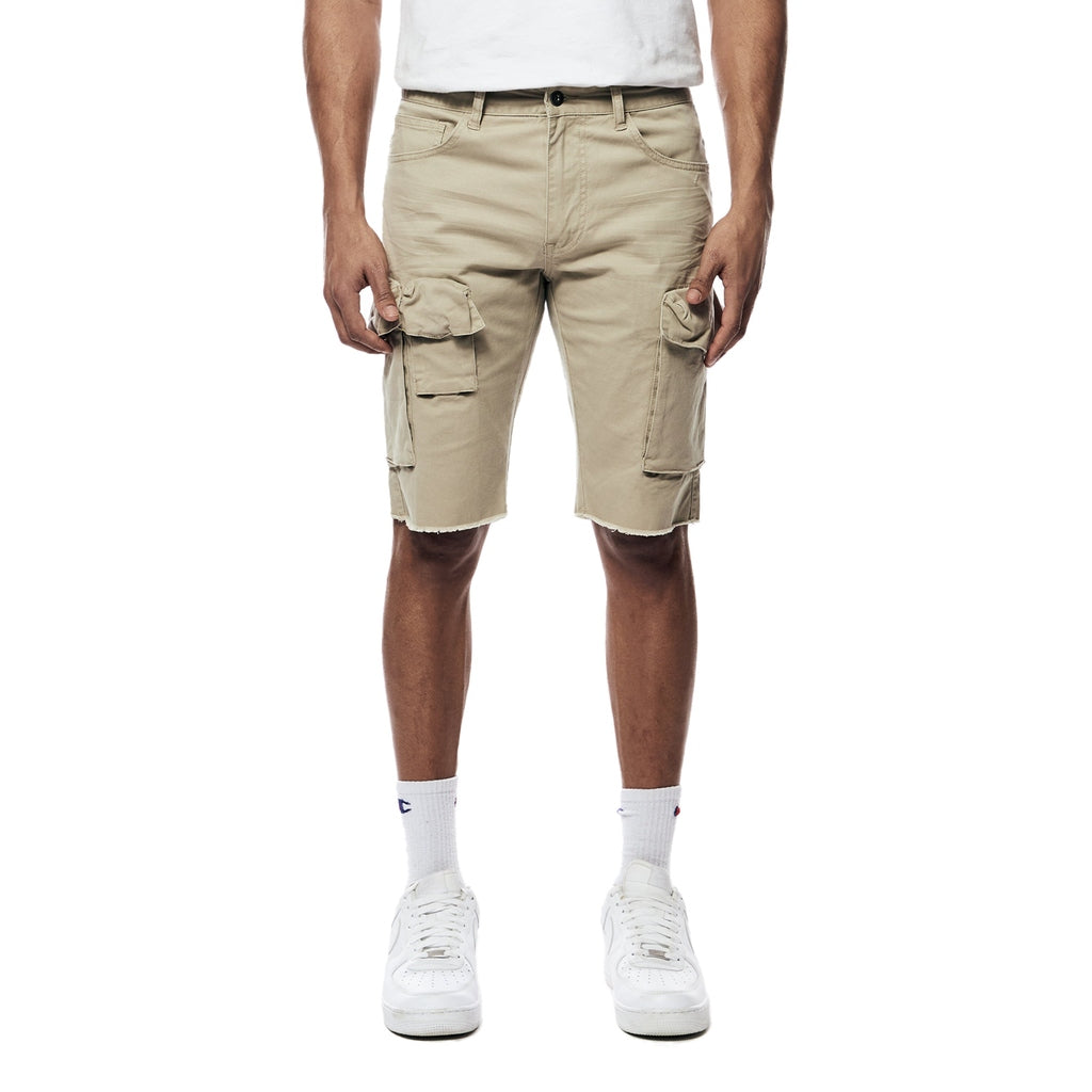 Smoke Rise Garment Washed Twill Cargo Shorts - Sand