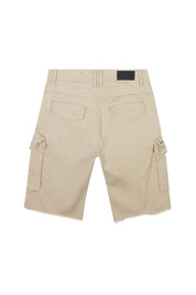 Big and Tall - Garment Washed Twill Cargo Shorts - Sand
