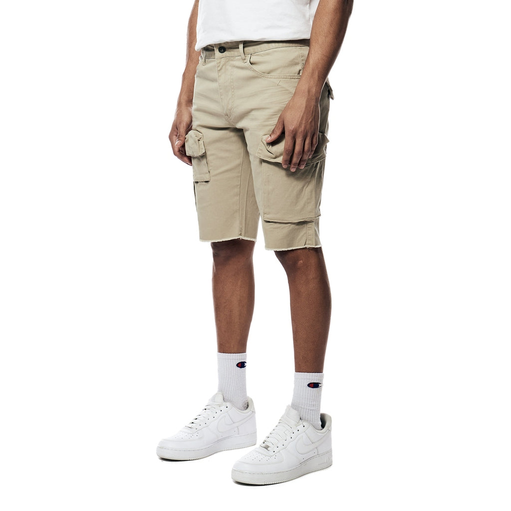 Smoke Rise Garment Washed Twill Cargo Shorts - Sand