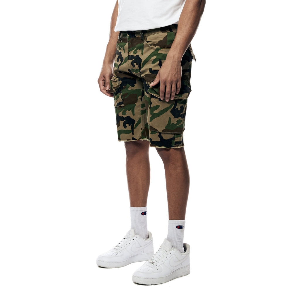 Shop Smoke Rise Fashion Moto Twill Shorts JS22248J-WCM camo