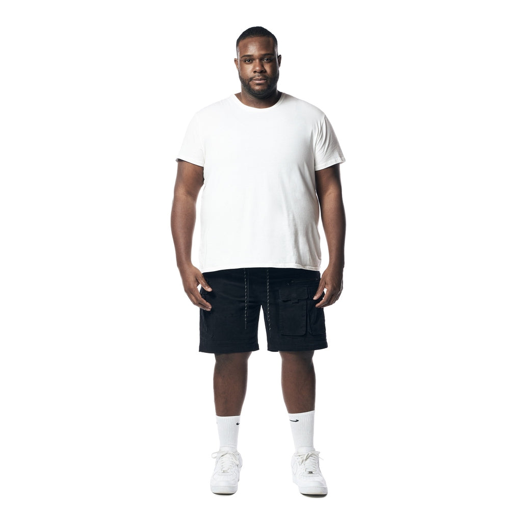 Smoke Rise Big and Tall Big and Tall - Utility Twill Lounge Shorts - Black
