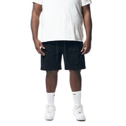 Smoke Rise Big and Tall Big and Tall - Utility Twill Lounge Shorts - Black