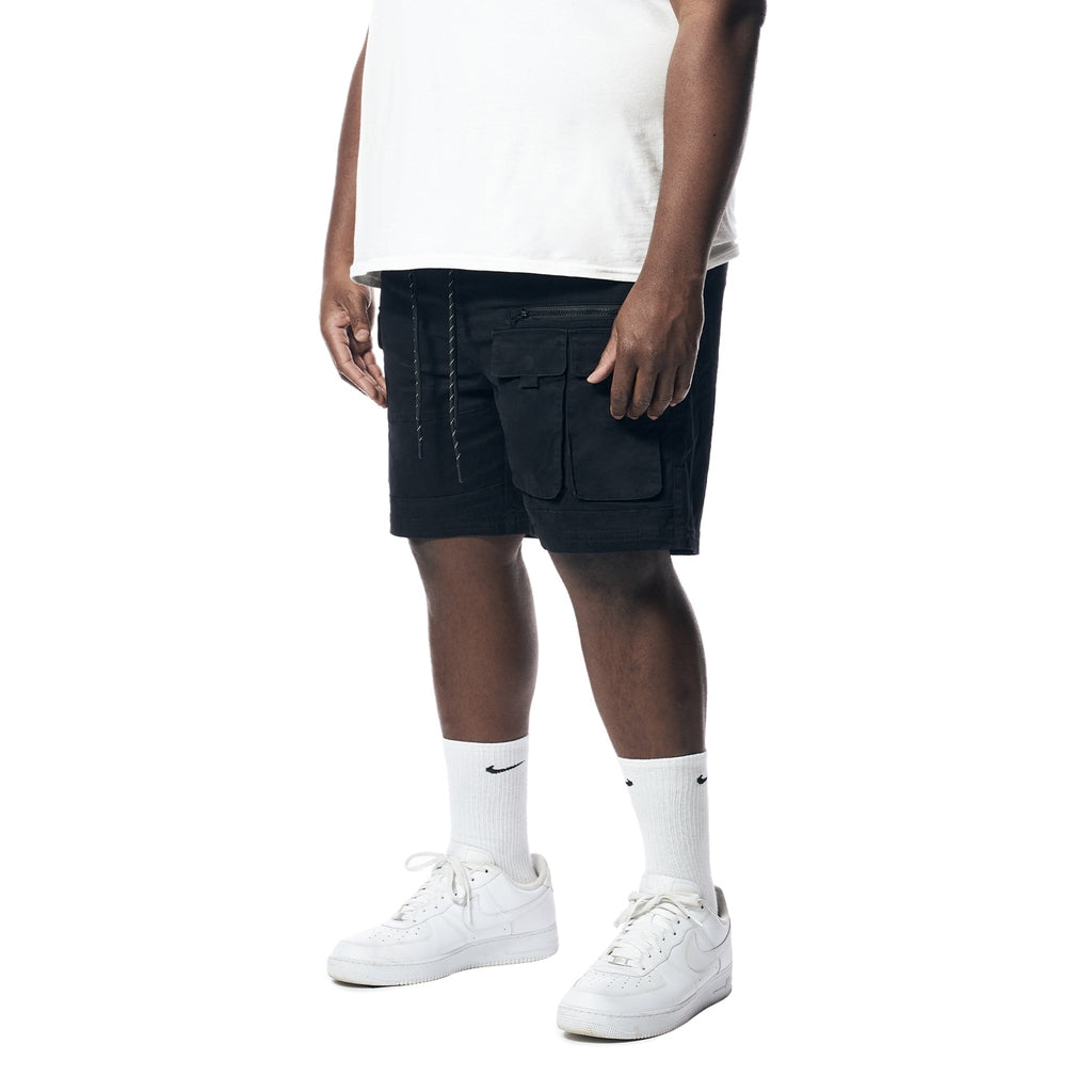 Smoke Rise Big and Tall Big and Tall - Utility Twill Lounge Shorts - Black