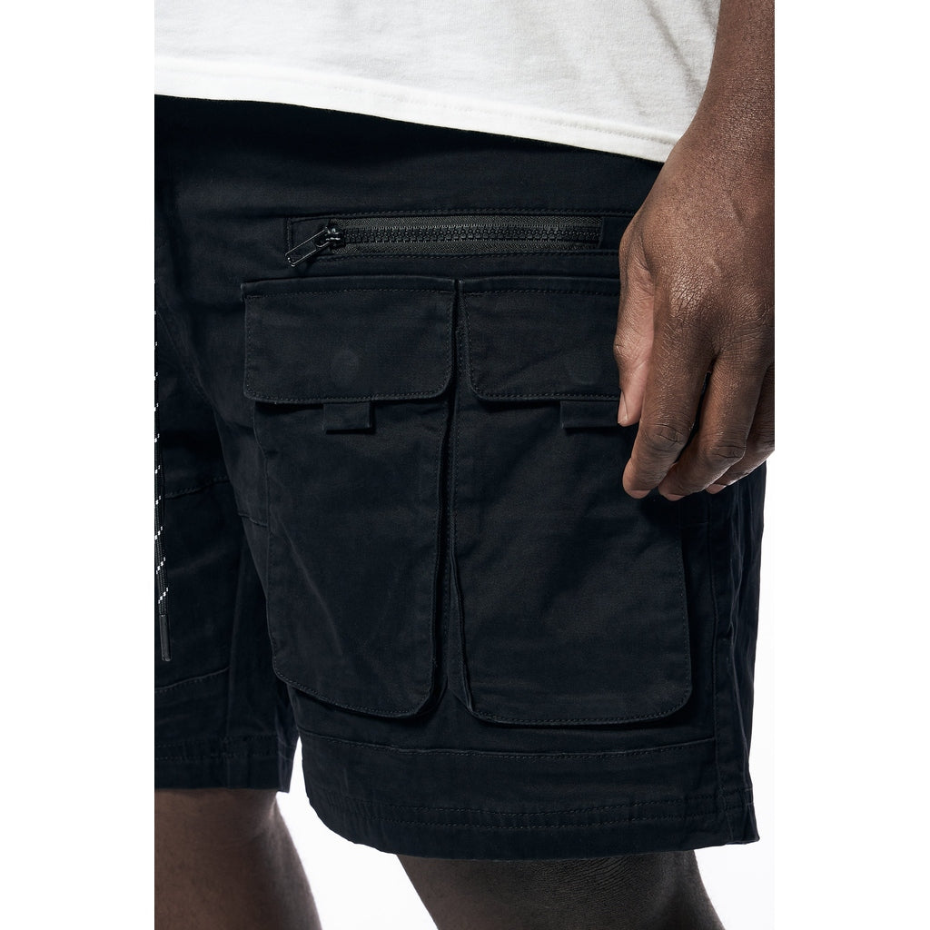 Smoke Rise Big and Tall Big and Tall - Utility Twill Lounge Shorts - Black