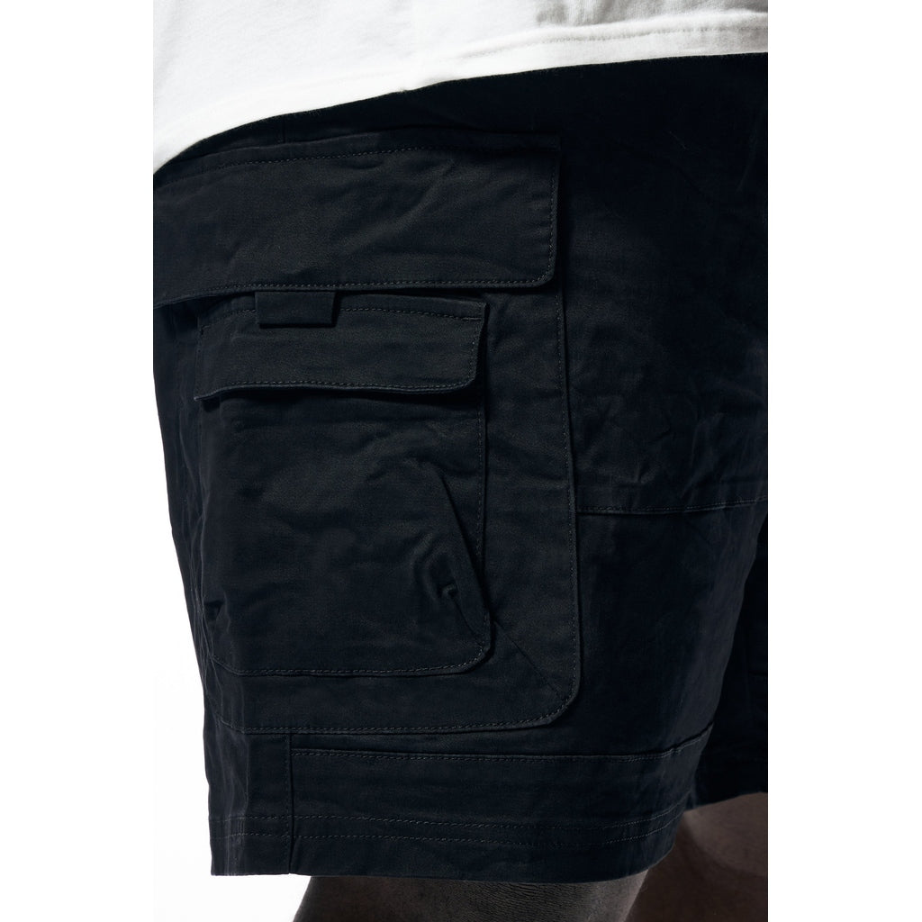 Smoke Rise Big and Tall Big and Tall - Utility Twill Lounge Shorts - Black