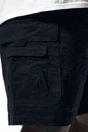 Big and Tall - Utility Twill Lounge Shorts - Black