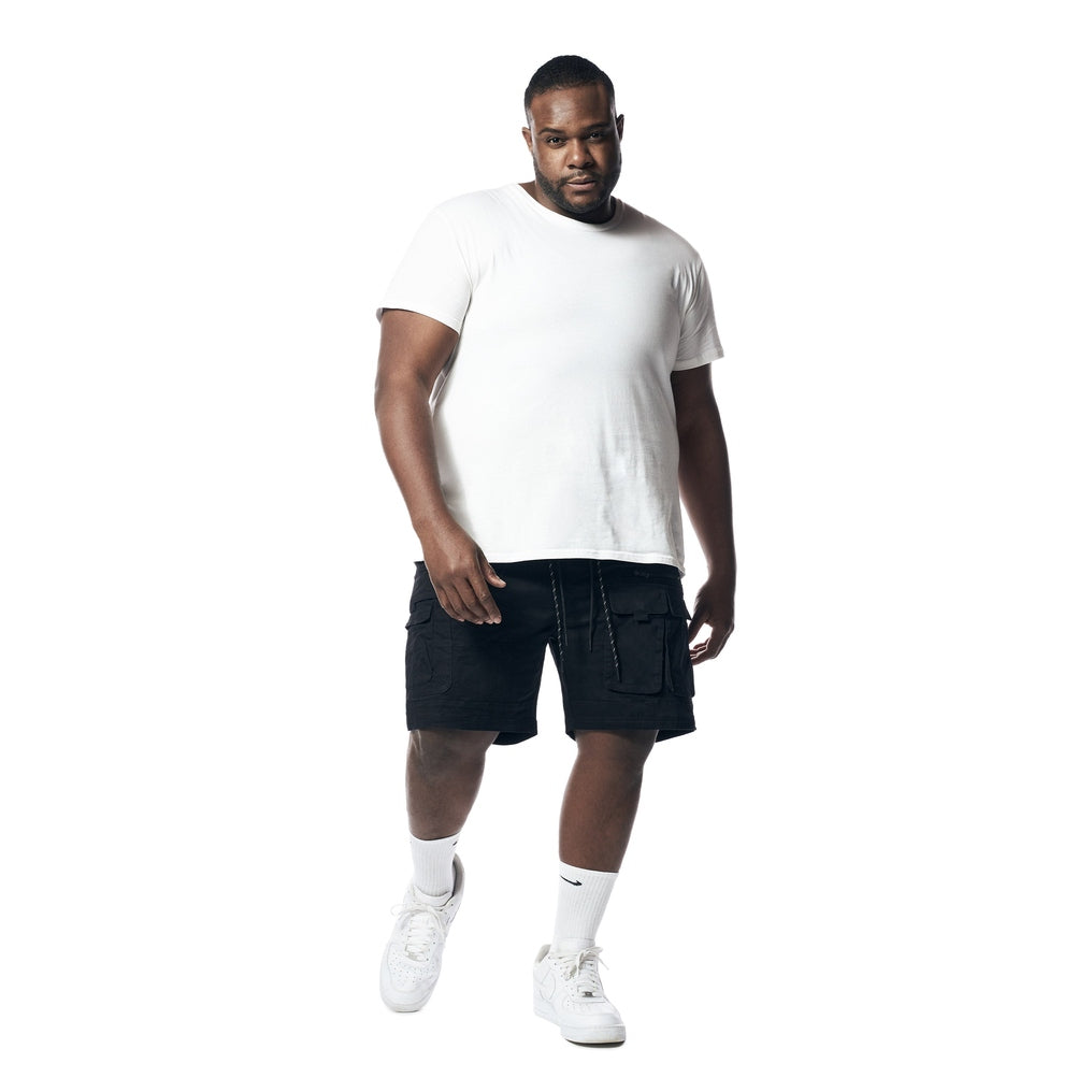 Smoke Rise Big and Tall Big and Tall - Utility Twill Lounge Shorts - Black