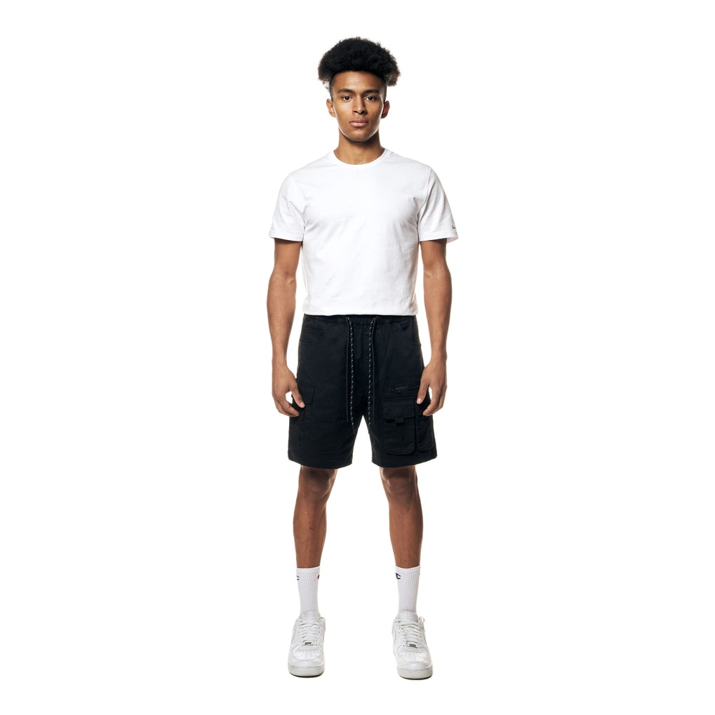 Smoke Rise Utility Twill Lounge Shorts - Black