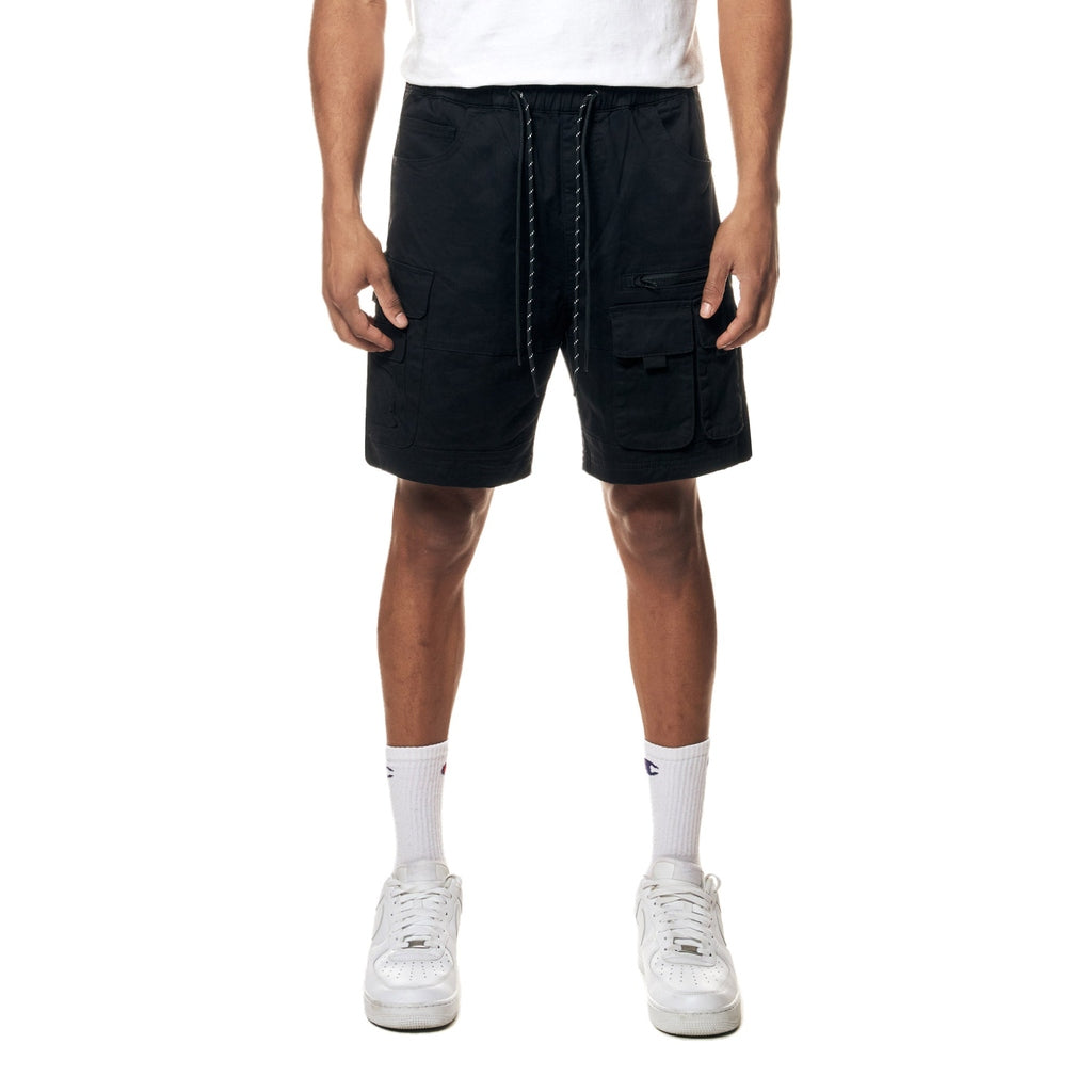 Smoke Rise Utility Twill Lounge Shorts - Black