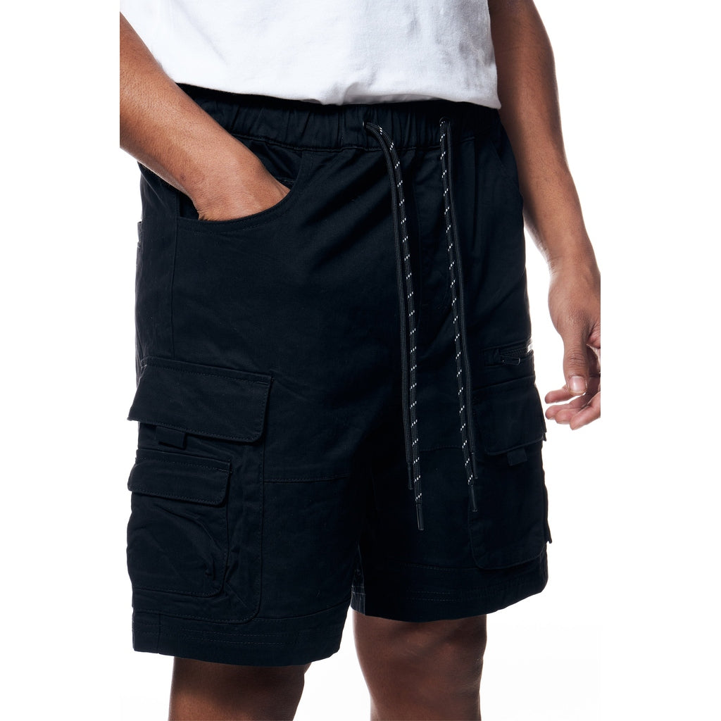 Smoke Rise Utility Twill Lounge Shorts - Black