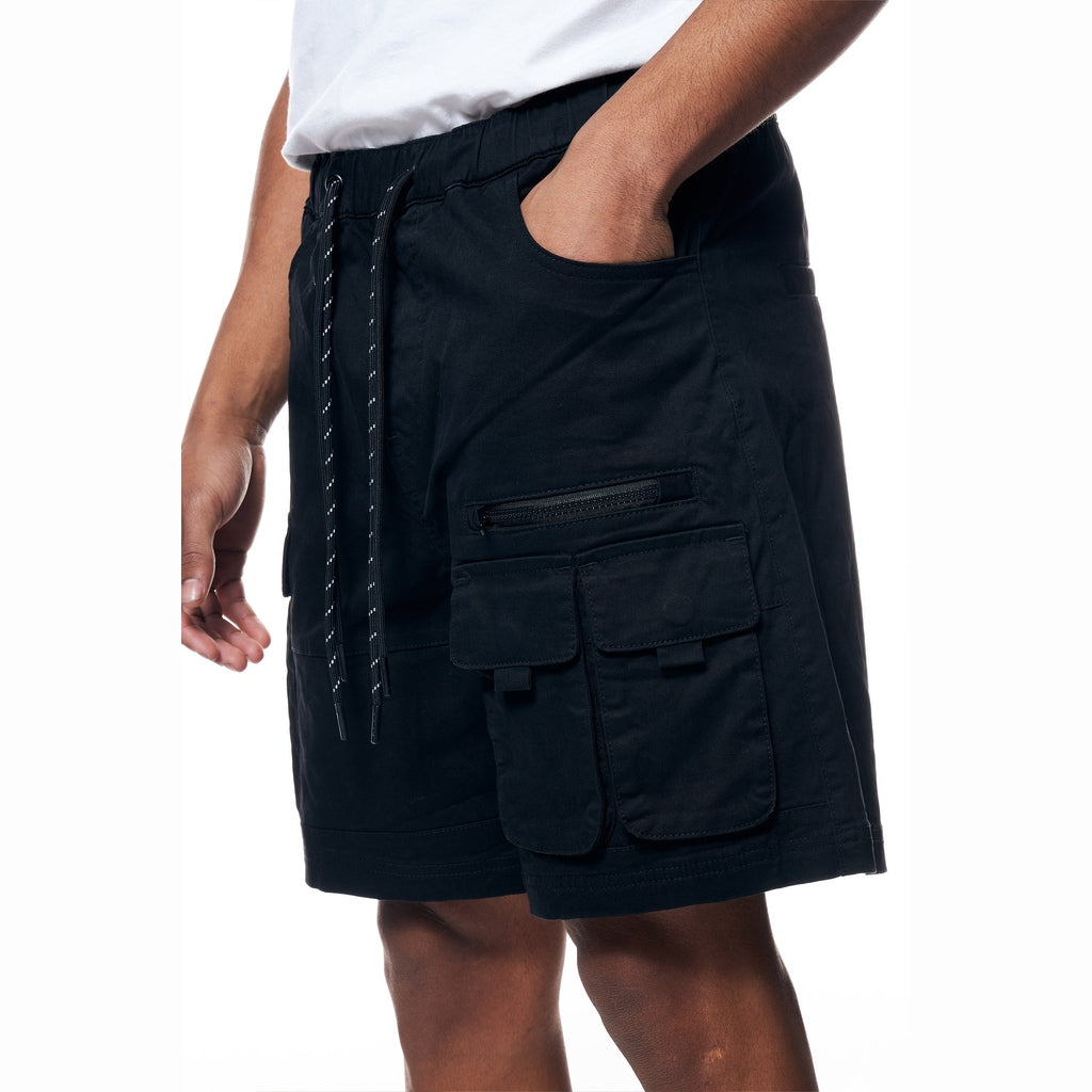 Smoke Rise Utility Twill Lounge Shorts - Black
