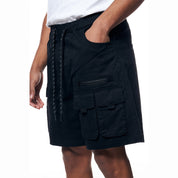 Smoke Rise Utility Twill Lounge Shorts - Black