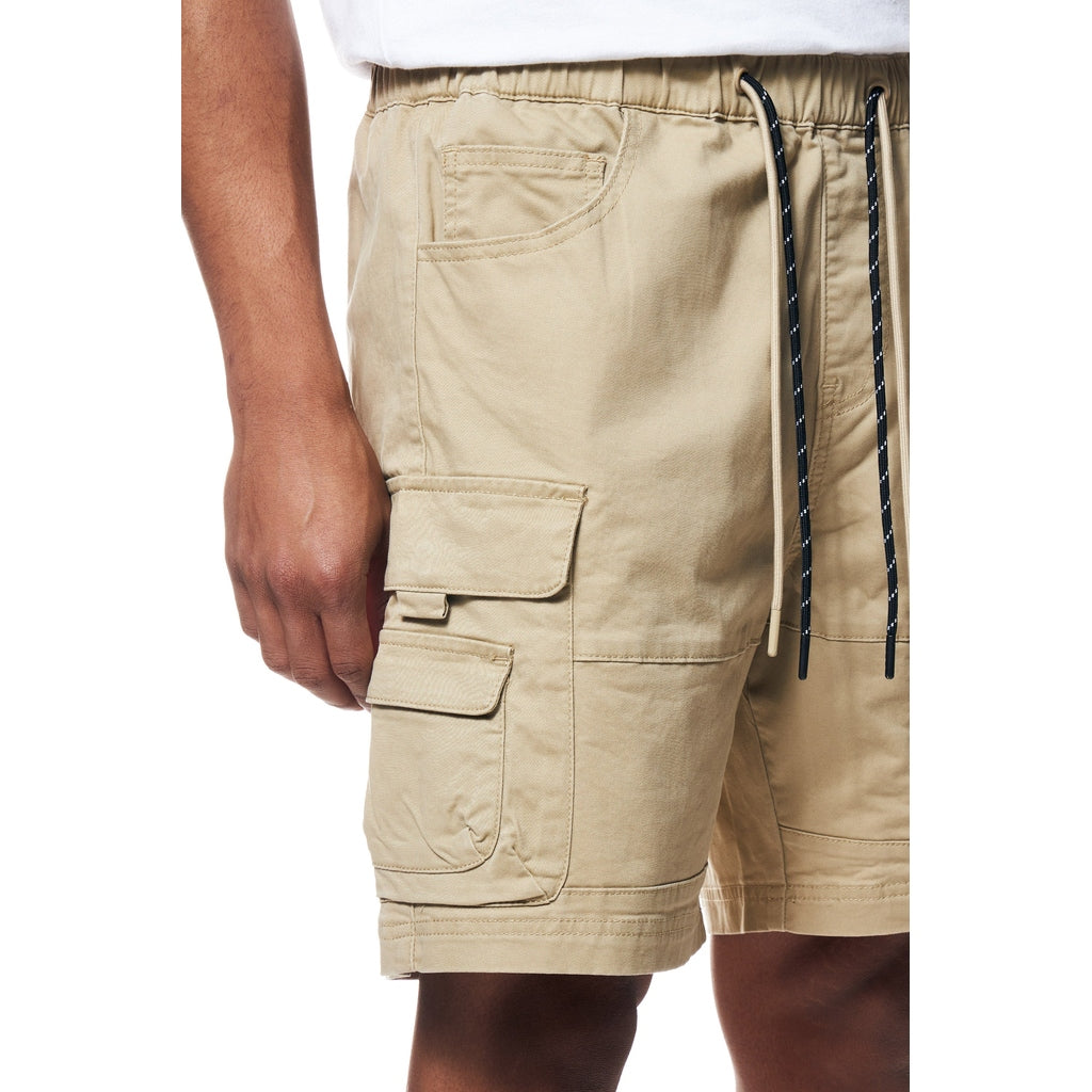 Smoke Rise Utility Twill Lounge Shorts - Khaki