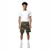 Smoke Rise Utility Twill Lounge Shorts - Wood Camo