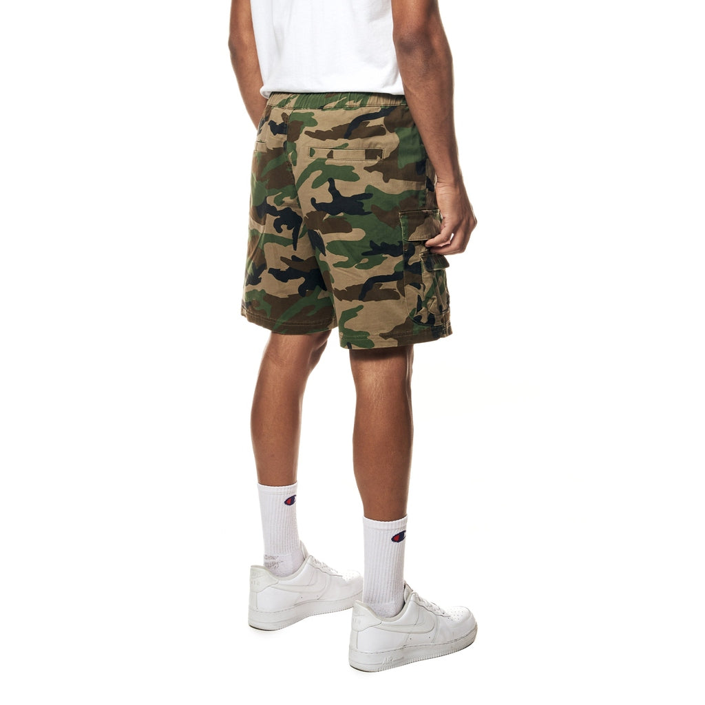 Smoke Rise Utility Twill Lounge Shorts - Wood Camo