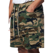 Smoke Rise Utility Twill Lounge Shorts - Wood Camo