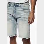 Gun Shot & Grinding Effects Jean Shorts