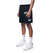 Smoke Rise Printed Twill Workwear Shorts - Black