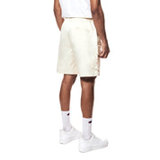 Smoke Rise Printed Twill Workwear Shorts - Ecru