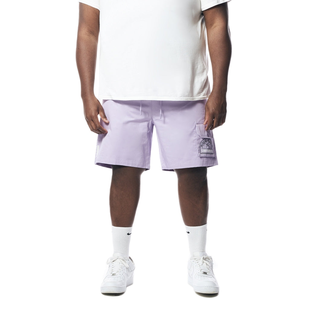 Smoke Rise Big and Tall Big and Tall - Printed Twill Workwear Shorts - Dusty Purple