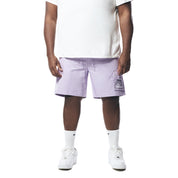 Smoke Rise Big and Tall Big and Tall - Printed Twill Workwear Shorts - Dusty Purple