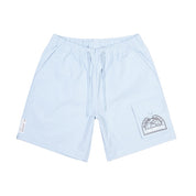 Smoke Rise Printed Twill Workwear Shorts - Seabreeze