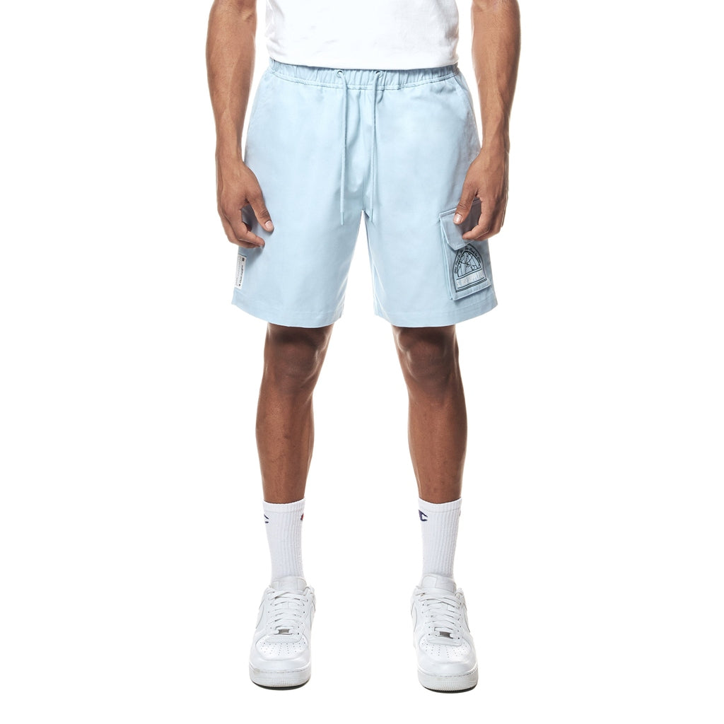 Smoke Rise Printed Twill Workwear Shorts - Seabreeze