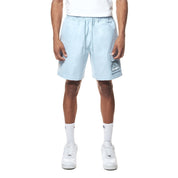 Smoke Rise Printed Twill Workwear Shorts - Seabreeze