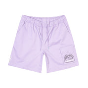 Smoke Rise Printed Twill Workwear Shorts - Dusty Purple