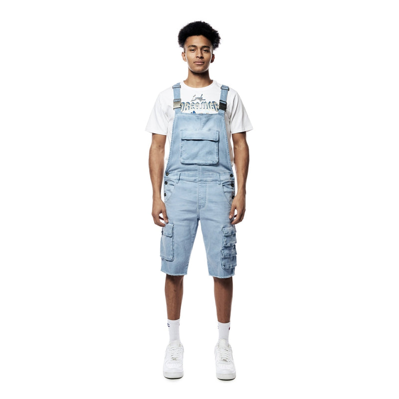 Pigment Dyed Utility Twill Overall Shorts
