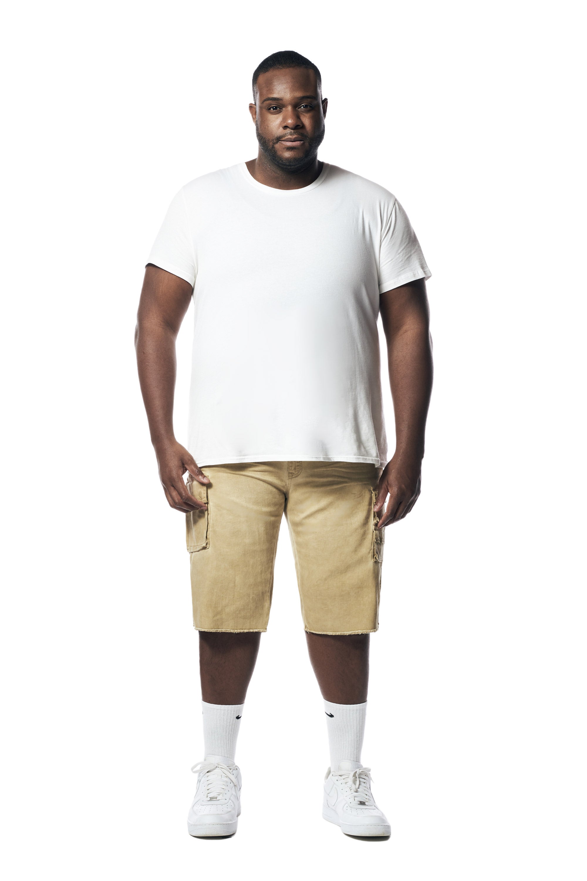 Big and Tall - Pigment Dyed Twill Utility Shorts - Khaki