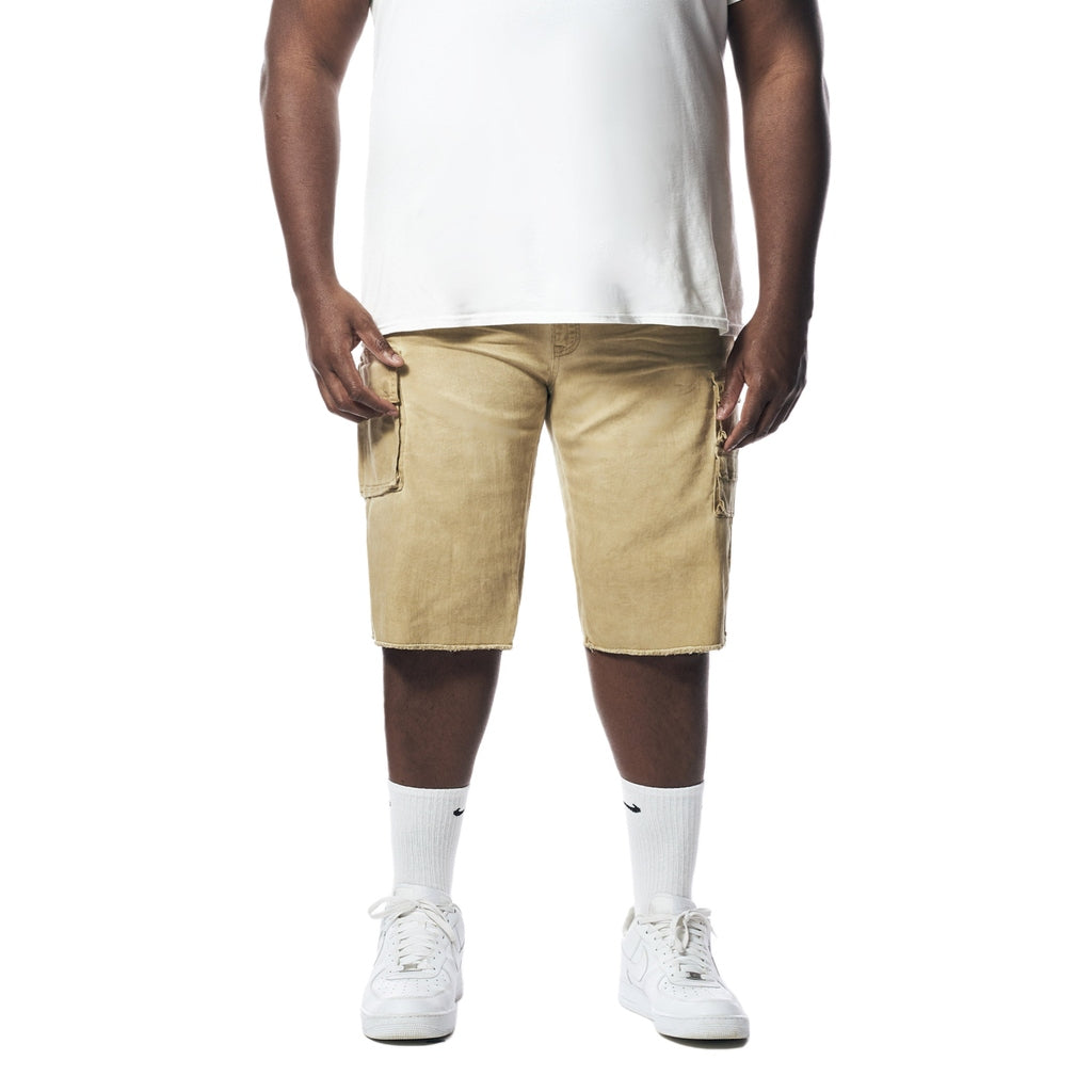 Smoke Rise Big and Tall Big and Tall - Pigment Dyed Twill Utility Shorts - Khaki