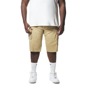 Smoke Rise Big and Tall Big and Tall - Pigment Dyed Twill Utility Shorts - Khaki