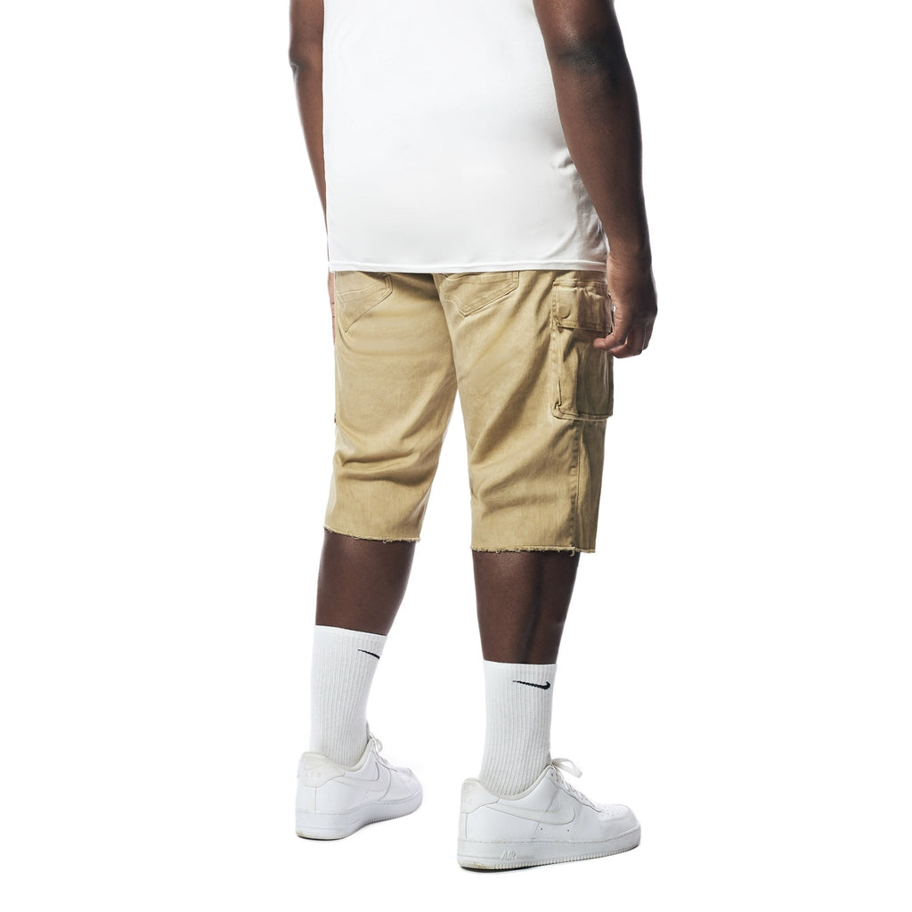 Smoke Rise Big and Tall Big and Tall - Pigment Dyed Twill Utility Shorts - Khaki