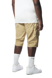 Big and Tall - Pigment Dyed Twill Utility Shorts - Khaki