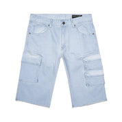 Smoke Rise Pigment Dyed Twill Utility Shorts -Dusty Seabreeze
