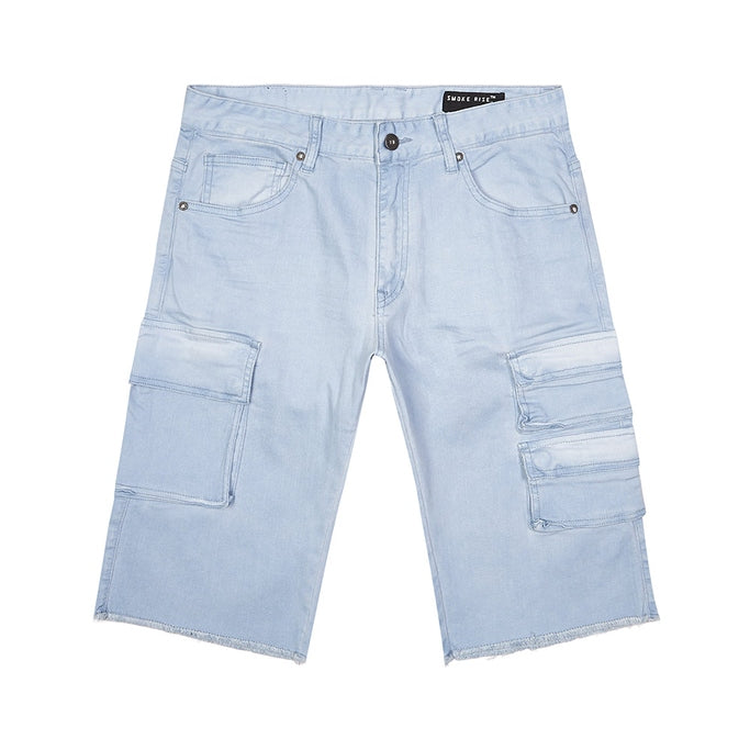Smoke Rise Pigment Dyed Twill Utility Shorts -Dusty Seabreeze